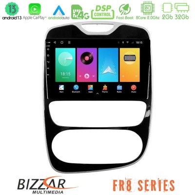 Bizzar FR8 Series Renault Clio 2016-2019 8core Android13 2+32GB Navigation Multimedia Tablet 10