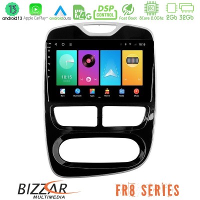 Bizzar FR8 Series Renault Clio 2012-2016 8core Android13 2+32GB Navigation Multimedia Tablet 10