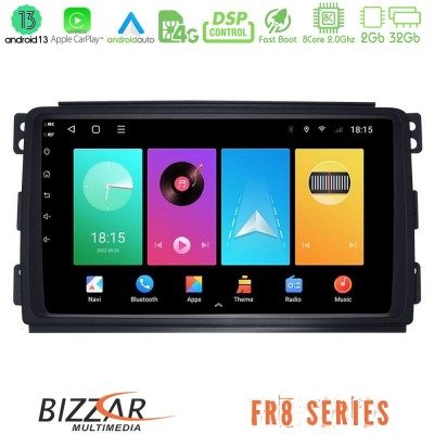 Bizzar FR8 Series Smart 451 8core Android13 2+32GB Navigation Multimedia Tablet 9