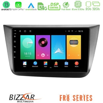 Bizzar FR8 Series Seat Altea 2004-2015 8core Android13 2+32GB Navigation Multimedia Tablet 9