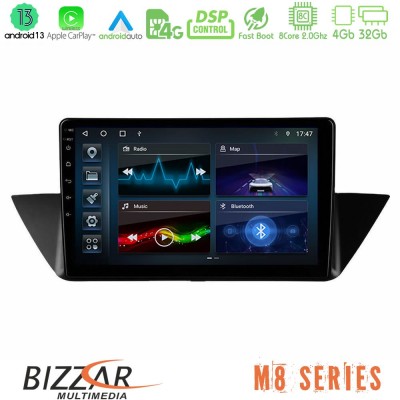 Bizzar M8 Series BMW Χ1 E84 8Core Android13 4+32GB Navigation Multimedia Tablet 10