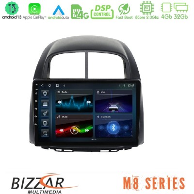Bizzar M8 Series Daihatsu Sirion/Subaru Justy 8core Android13 4+32GB Navigation Multimedia Tablet 10