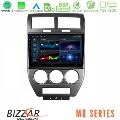 Bizzar M8 Series Jeep Compass/Patriot 2007-2008 8core Android13 4+32GB Navigation Multimedia Tablet 10