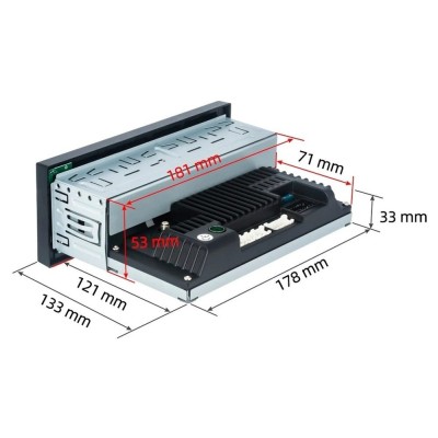 Bizzar 1Din 4Core Android 13 2+32GB Navigation Multimedia 6.9