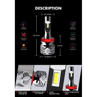 Bizzar R3 H27/880 LED Head Light