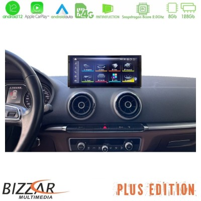Bizzar Plus Edition Audi A3 (8V) 2013-2020 Android13 8Core (8+128GB) Navigation Multimedia 10.25″ HD Anti-reflection