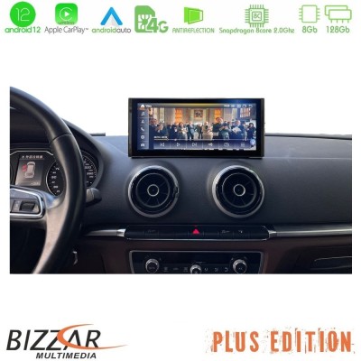 Bizzar Plus Edition Audi A3 (8V) 2013-2020 Android13 8Core (8+128GB) Navigation Multimedia 10.25″ HD Anti-reflection