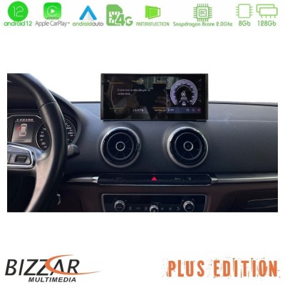 Bizzar Plus Edition Audi A3 (8V) 2013-2020 Android13 8Core (8+128GB) Navigation Multimedia 10.25″ HD Anti-reflection