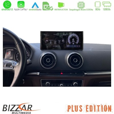 Bizzar Plus Edition Audi A3 (8V) 2013-2020 Android13 8Core (8+128GB) Navigation Multimedia 10.25″ HD Anti-reflection