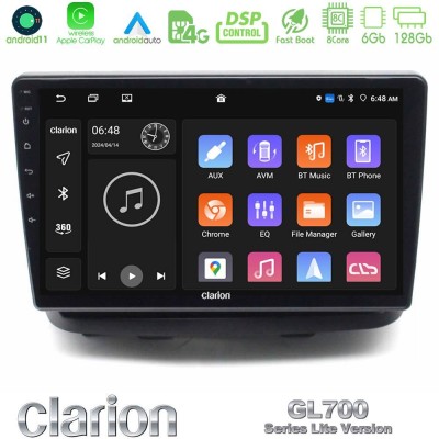 Clarion GL700 Lite Series 8Core Android11 6+128GB Toyota Yaris Navigation Multimedia Tablet 9