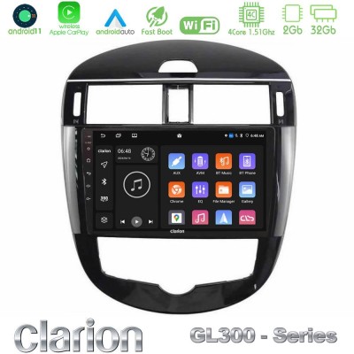 Clarion GL300 Series 4Core Android11 2+32GB  Nissan Navara D40 2006-2012 (με εργ.οθόνη) Navigation Multimedia Tablet 9