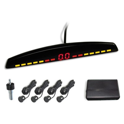 Bizzar Σύστημα Παρκαρίσματος 4 Λευκοί Αισθητήρες (18mm) + Display