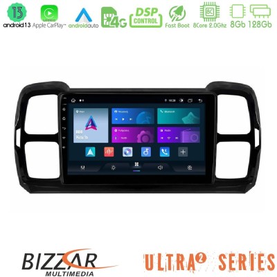 Bizzar Ultra Series Citroen DS5 Aircross 2017-2021 8core Android13 8+128GB Navigation Multimedia Tablet 9