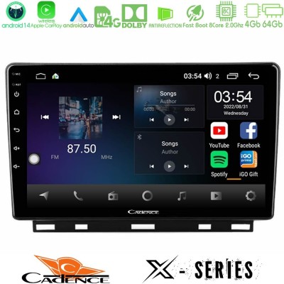 Cadence X Series Renault Clio 5 2020-2024 8core Android 14 4+64GB Navigation Multimedia Tablet 9