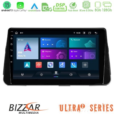 Bizzar Ultra Series Nissan Micra K14 8core Android13 8+128GB Navigation Multimedia Tablet 9