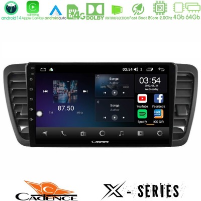 Cadence X Series Subaru Legacy/Outback 2002-2008 8core Android 14 4+64GB Navigation Multimedia Tablet 9