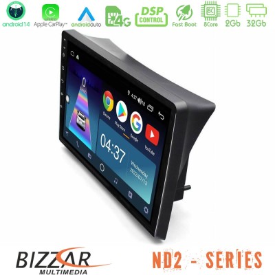 Bizzar ND2 Series 4Core Android14 2+32GB Opel Combo/Vectra /Vivaro/Agila Navigation Multimedia Tablet 9