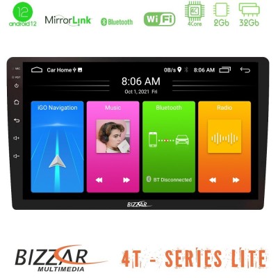 Bizzar 4T Series Toyota Corolla 2002-2006 4Core Android13 2+32GB Navigation Multimedia Tablet 9
