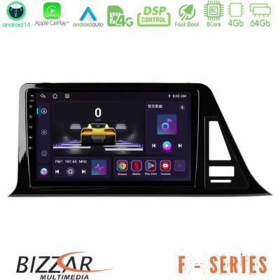 Bizzar F Series 8Core Android14 4+64GB  Toyota CH-R (Χωρίς Εργ.Οθόνη) Navigation Multimedia Tablet 9