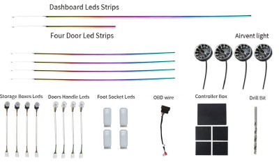 Ατμοσφαιρικός Φωτισμός Audi Q2 (GA) 2019-2024 OEM Ambient Light Full Kit