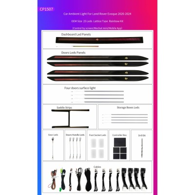 Ατμοσφαιρικός Φωτισμός Audi A3 (8V) 2013-2018 OEM Ambient Light Full Kit