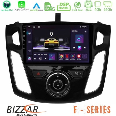 Bizzar F Series 8Core Android14 4+64GB  Ford Focus 2012-2018 Navigation Multimedia Tablet 9