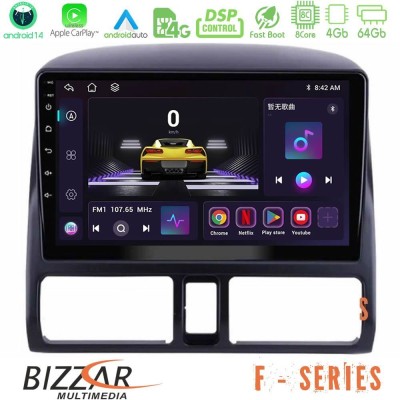 Bizzar F Series 8Core Android14 4+64GB  Honda CRV 2002-2006 Navigation Multimedia Tablet 9
