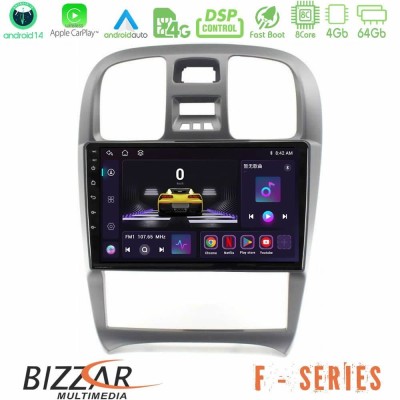 Bizzar F Series 8Core Android14 4+64GB Hyundai Sonata 2001-2005 Navigation Multimedia Tablet 9