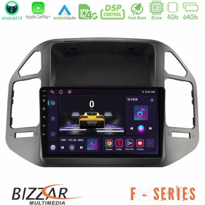 Bizzar F Series 8Core Android14 4+64GB Mitsubishi Pajero 2002-2006 Navigation Multimedia Tablet 9