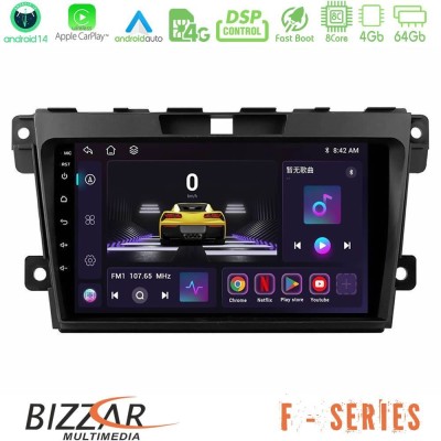Bizzar F Series 8Core Android14 4+64GB  Mazda CX-7 2007-2011 Navigation Multimedia Tablet 9