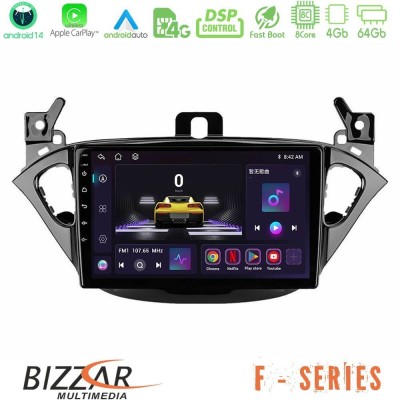 Bizzar F Series 8Core Android14 4+64GB  Opel Corsa E/Adam Navigation Multimedia Tablet 9