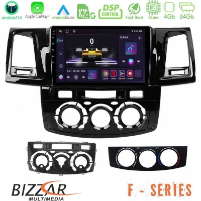 Bizzar F Series 8Core Android14 4+64GB  Toyota Hilux 2007-2016 Navigation Multimedia Tablet 9