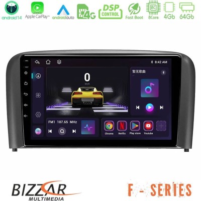Bizzar F Series 8Core Android14 4+64GB  Volvo S80 1998-2006 Navigation Multimedia Tablet 9