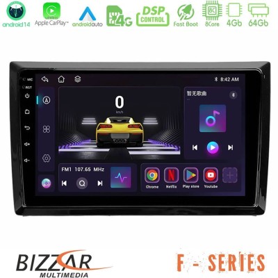 Bizzar F Series 8Core Android14 4+64GB  VW Beetle Navigation Multimedia Tablet 9