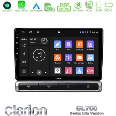 Clarion GL700 Lite Series 8Core Android11 6+128GB Citroen C3 2016-> Navigation Multimedia Tablet 9