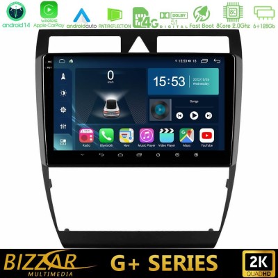 Bizzar G+ Series Audi A6 (C5) 1997-2004 8core Android14 6+128GB Navigation Multimedia Tablet 9