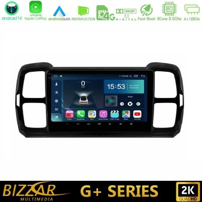 Bizzar G+ Series Citroen DS5 Aircross 2017-2021 8core Android14 6+128GB Navigation Multimedia Tablet 9
