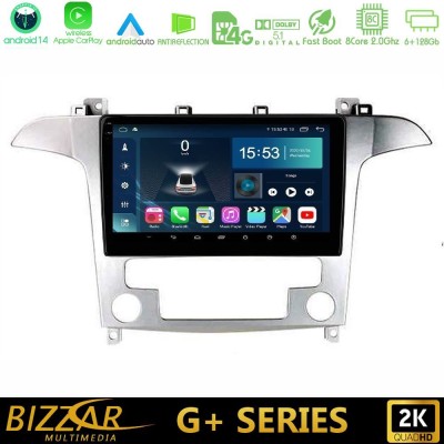 Bizzar G+ Series Ford S-Max 2006-2012 8core Android14 6+128GB Navigation Multimedia Tablet 9