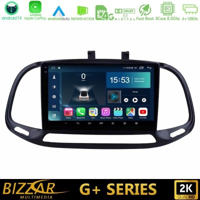 Bizzar G+ Series Fiat Doblo 2015-2022 8core Android14 6+128GB Navigation Multimedia Tablet 9