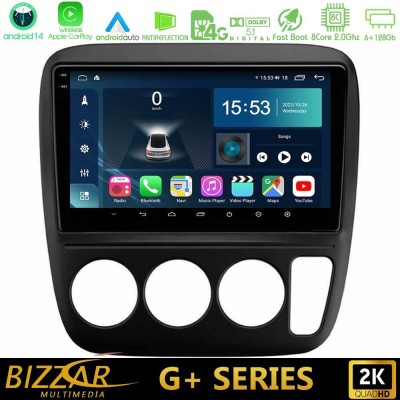 Bizzar G+ Series Honda CRV 1997-2001 8core Android14 6+128GB Navigation Multimedia Tablet 9