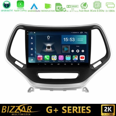 Bizzar G+ Series Jeep Cherokee 2014-2019 8core Android14 6+128GB Navigation Multimedia Tablet 9