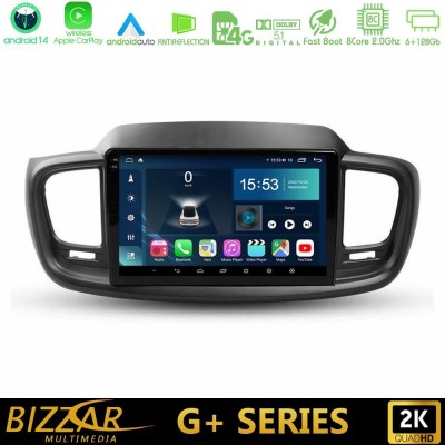Bizzar G+ Series Kia Sorento 2018-2021 8Core Android14 6+128GB Navigation Multimedia Tablet 9