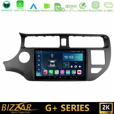Bizzar G+ Series Kia Rio 2011-2015 8core Android14 6+128GB Navigation Multimedia Tablet 9