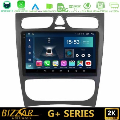 Bizzar G+ Series Mercedes C Class (W203) 8core Android14 6+128GB Navigation Multimedia Tablet 9