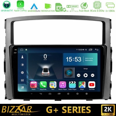 Bizzar G+ Series Mitsubishi Pajero 2008-2009 8core Android14 6+128GB Navigation Multimedia Tablet 9