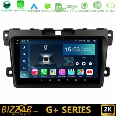 Bizzar G+ Series Mazda CX-7 2007-2011 8core Android14 6+128GB Navigation Multimedia Tablet 9