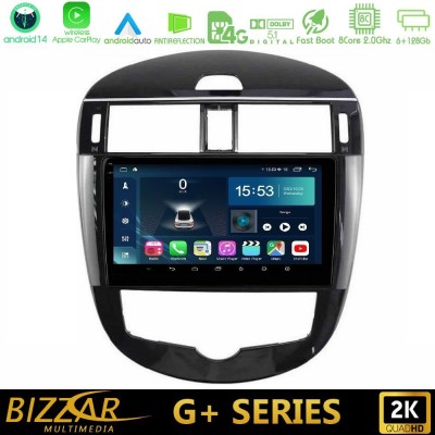 Bizzar G+ Series Nissan Pulsar 2015-2018 8core Android14 6+128GB Navigation Multimedia Tablet 9