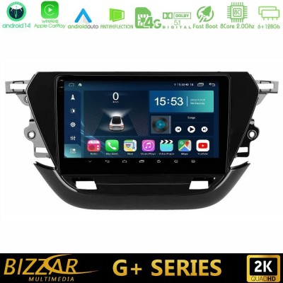 Bizzar G+ Series Opel Corsa F 2019-2023 8core Android14 6+128GB Navigation Multimedia Tablet 9