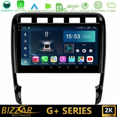 Bizzar G+ Series Porsche Cayenne 2003-2010 8core Android14 6+128GB Navigation Multimedia Tablet 9