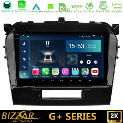 Bizzar G+ Series Suzuki Vitara 2015-2024 8core Android14 6+128GB Navigation Multimedia Tablet 9